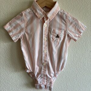 Baby GAP Button Down Poplin Bodysuit 3-6 months Baby Boy